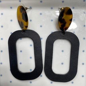 Nickel & Suede Earrings - EUC